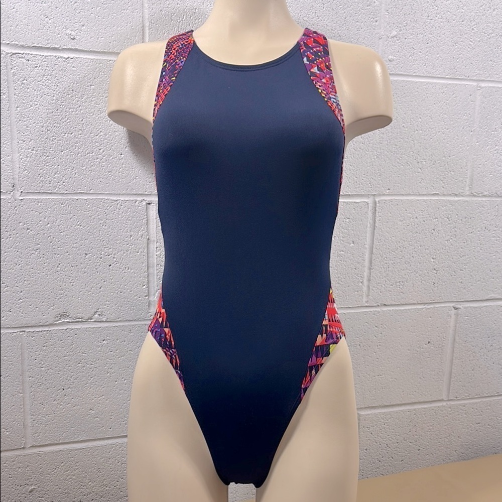 TYR Women's Navy and Multicolor Swimsuit​​​​​
